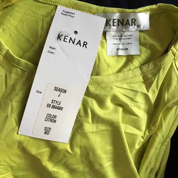 Kenar lime green crew neck tank top size medium - Picture 5 of 5
